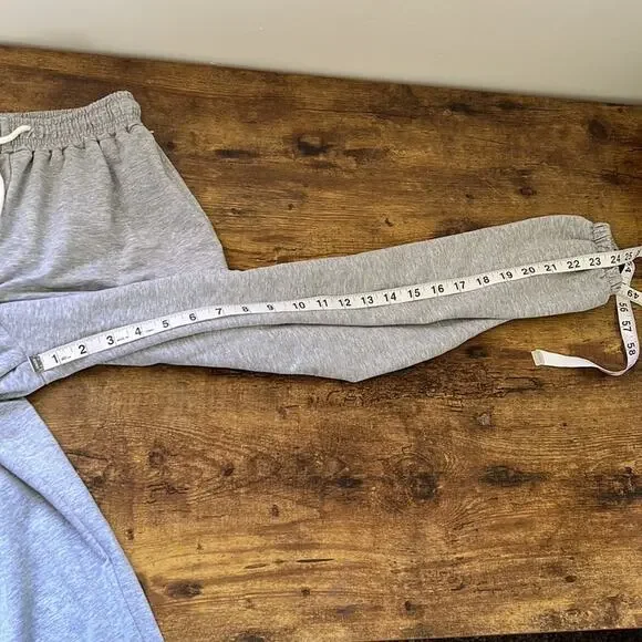 Heathered Gray Soft Jogger Drawstring Sweatpants With Pockets - Picture 12 of 12